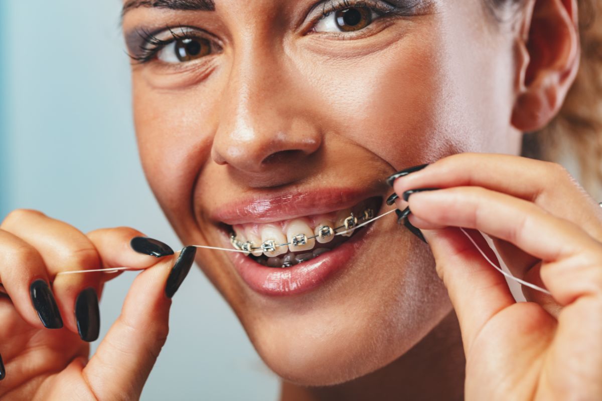 Maintaining oral hygiene with braces requires
